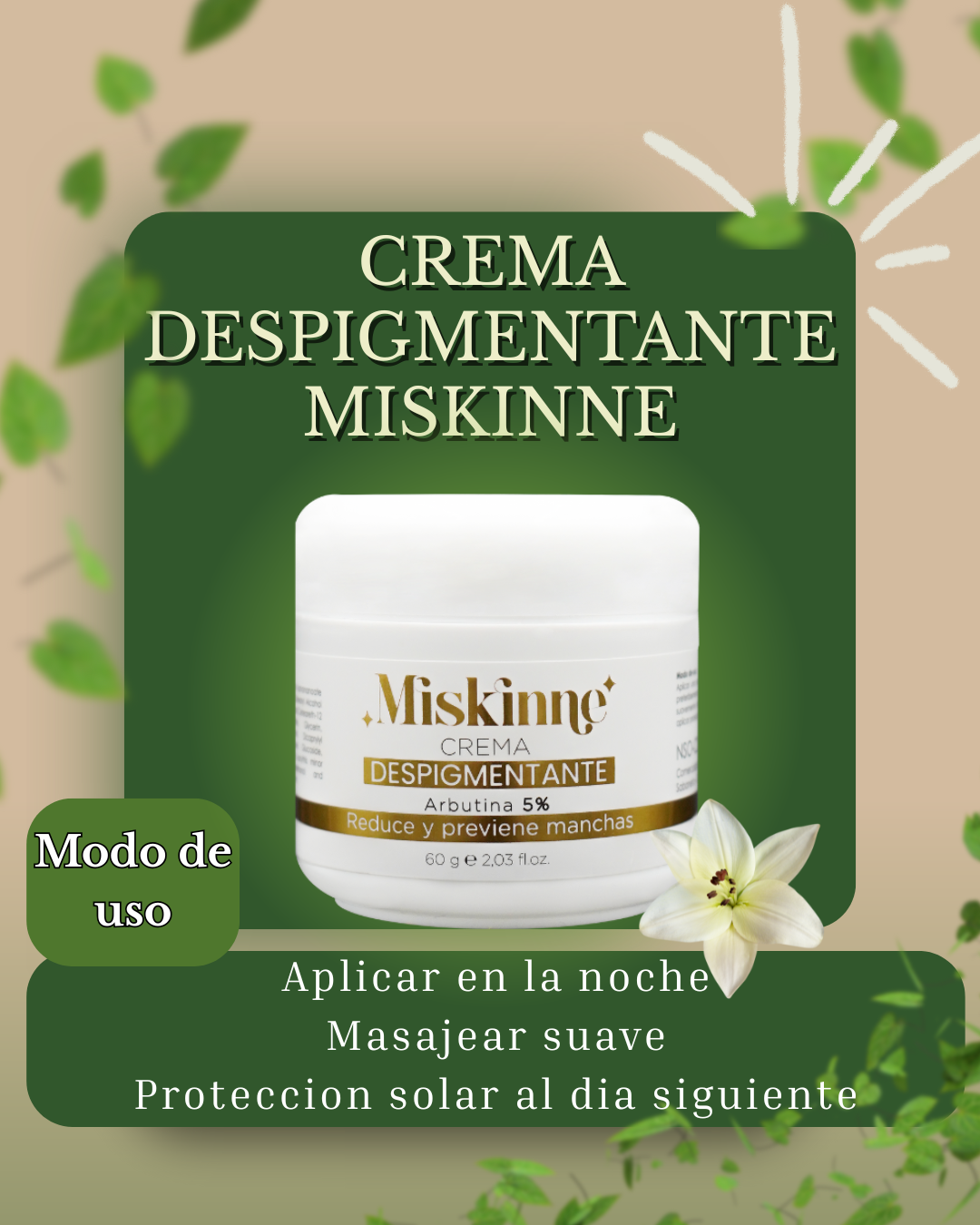 Crema Despigmentante Miskinne