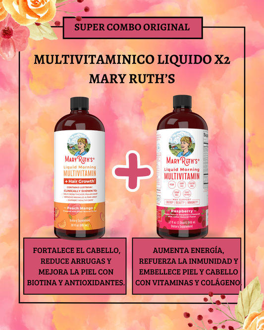 Combo X2 multivitamínicos Mary Ruth's